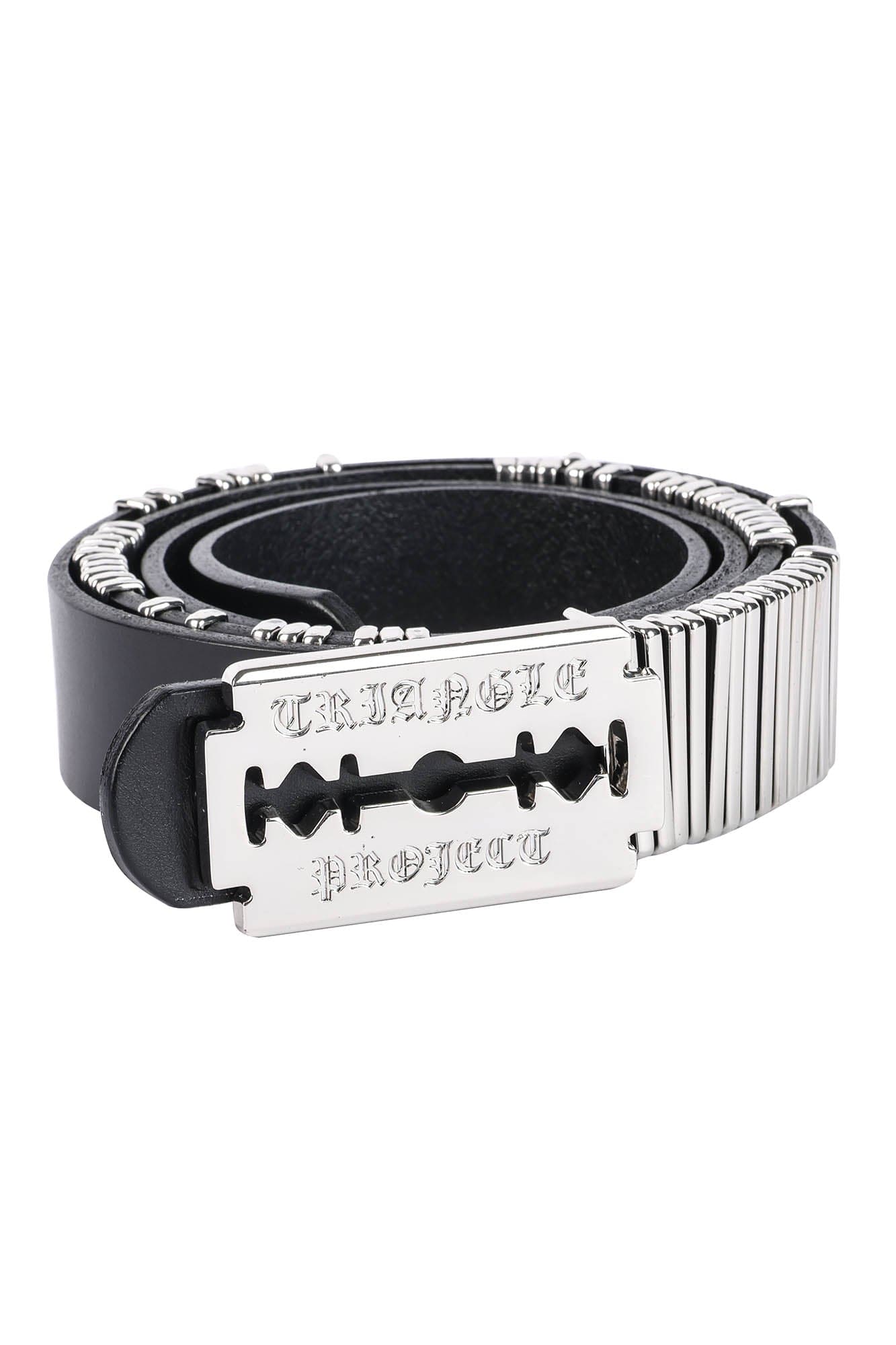 TRIANGLE PROJECT Razor Blade Sanskrit Buckle Belt