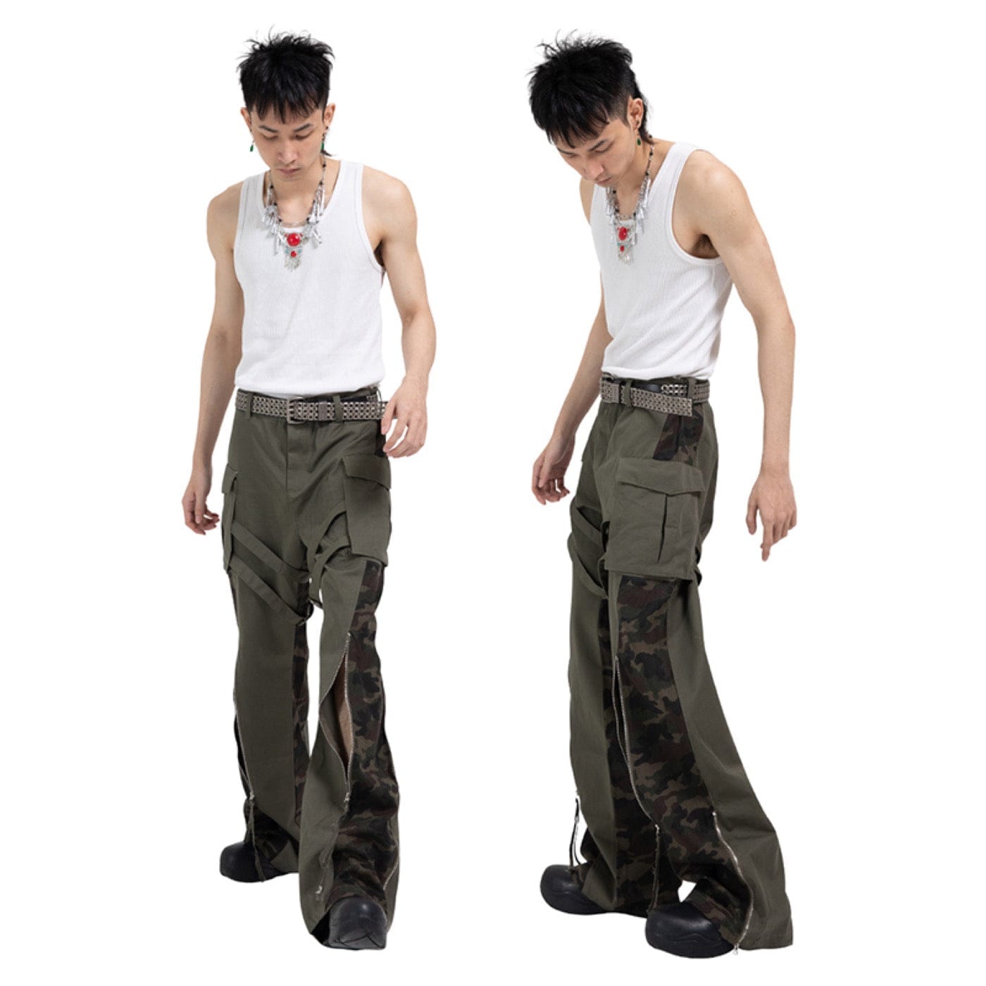DND4DES Spliced Camouflage Bandage Zipper Cargo