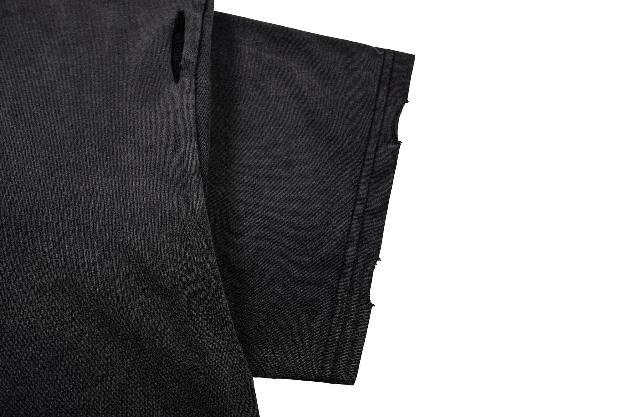 UNDERWATER Washed Ripped Gradient T-Shirt Black