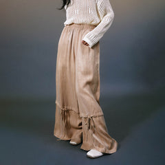 1997 POSTOFFICE Spliced Drawstring Wide-Leg Pants