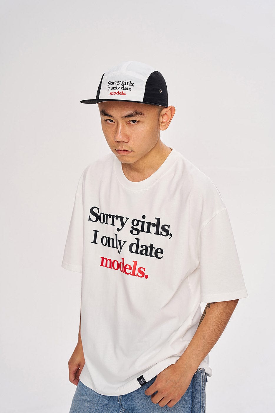 WCC Sorry Girls I Only Date Models Slogan T-Shirt