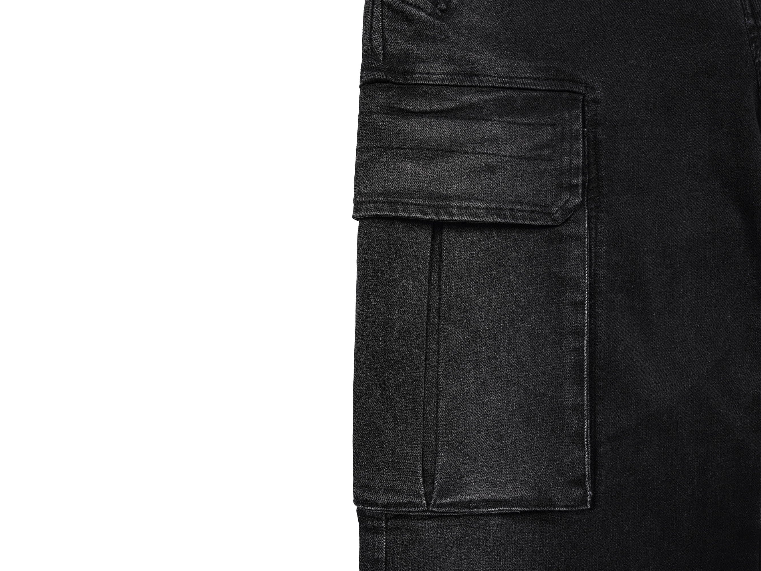 UNDERWATER Multi Pockets Gradient Jeans Black