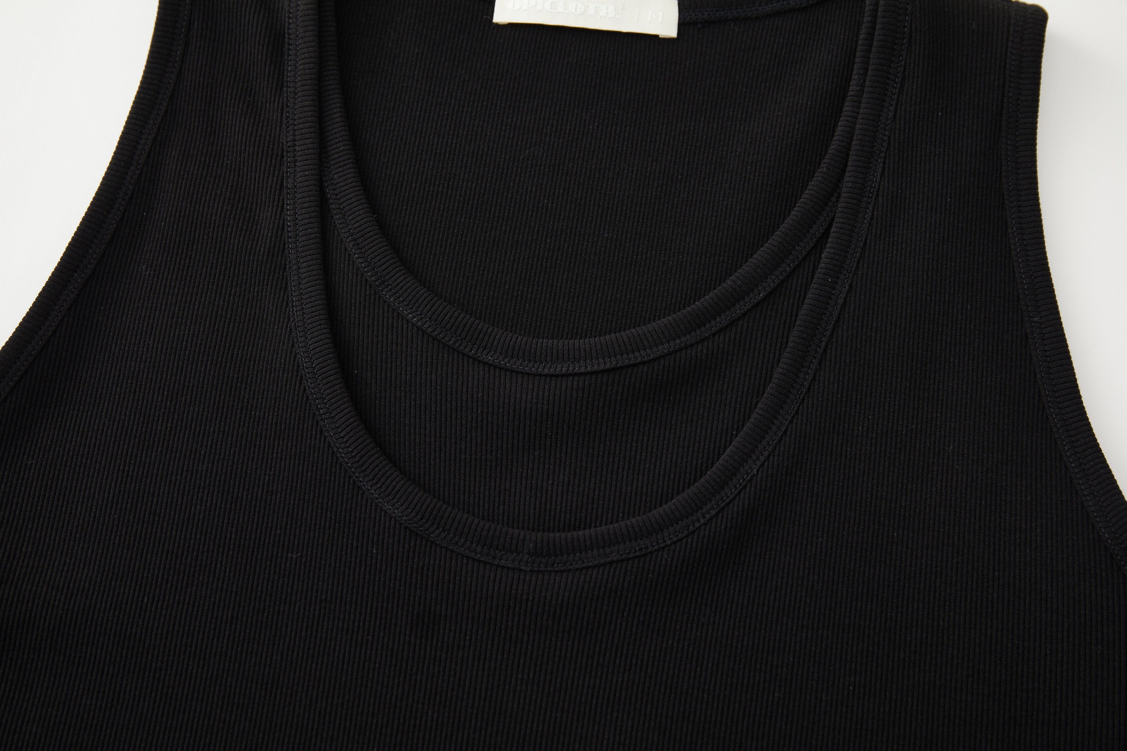 OPICLOTH Double-Layer Ribbed Tank Top