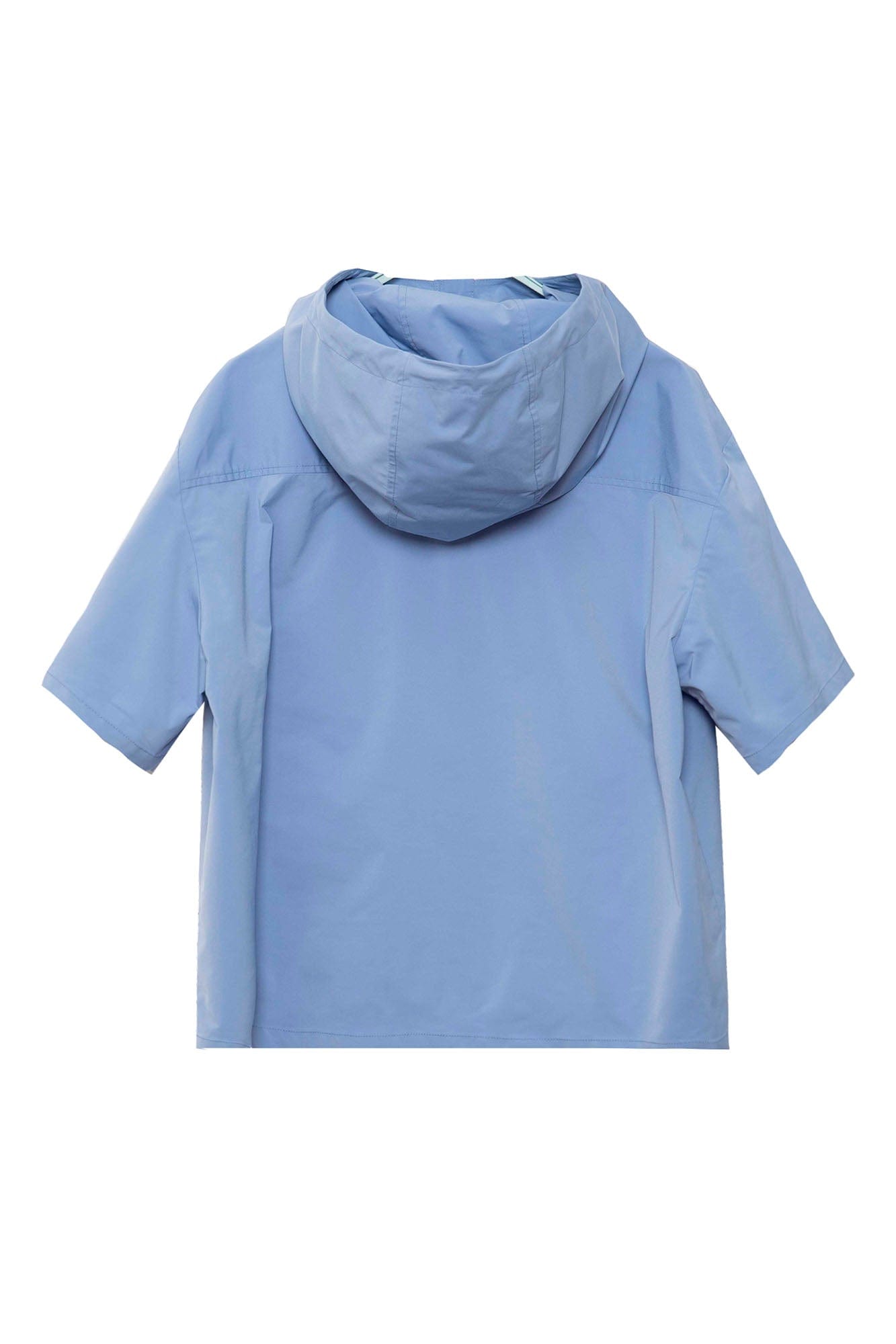 ASSEEN Star Patchwork Hooded Half Shirt