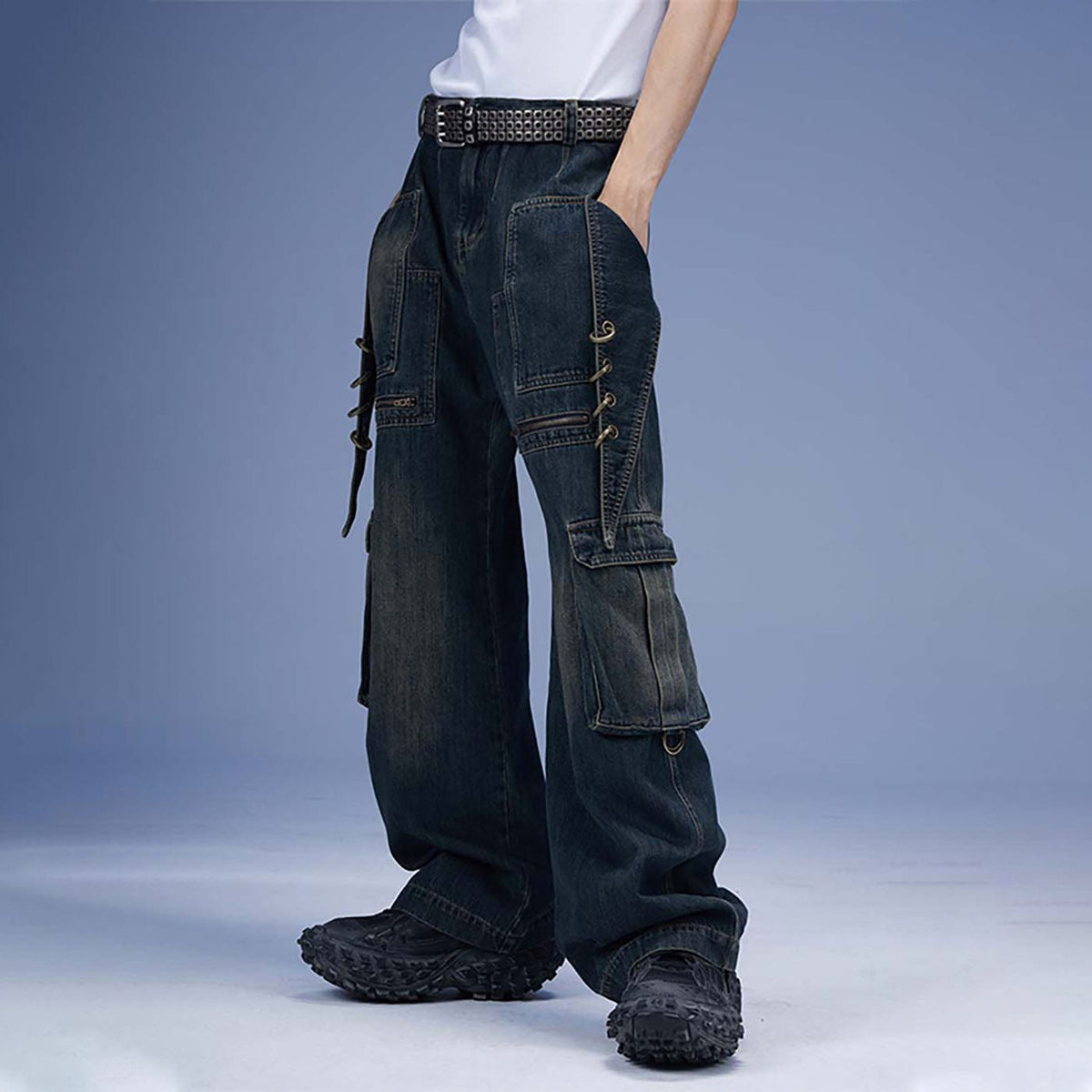 DND4DES Scimitar Rings Deconstructed Denim Cargo