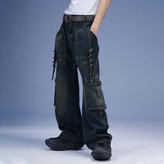 DND4DES Scimitar Rings Deconstructed Denim Cargo