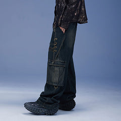 DND4DES Scimitar Rings Deconstructed Denim Cargo