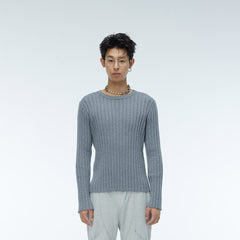 WHISTLEHUNTER Striped Logo Tag Slim-fit Sweater