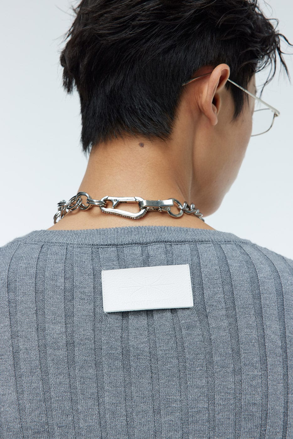 WHISTLEHUNTER Striped Logo Tag Slim-fit Sweater