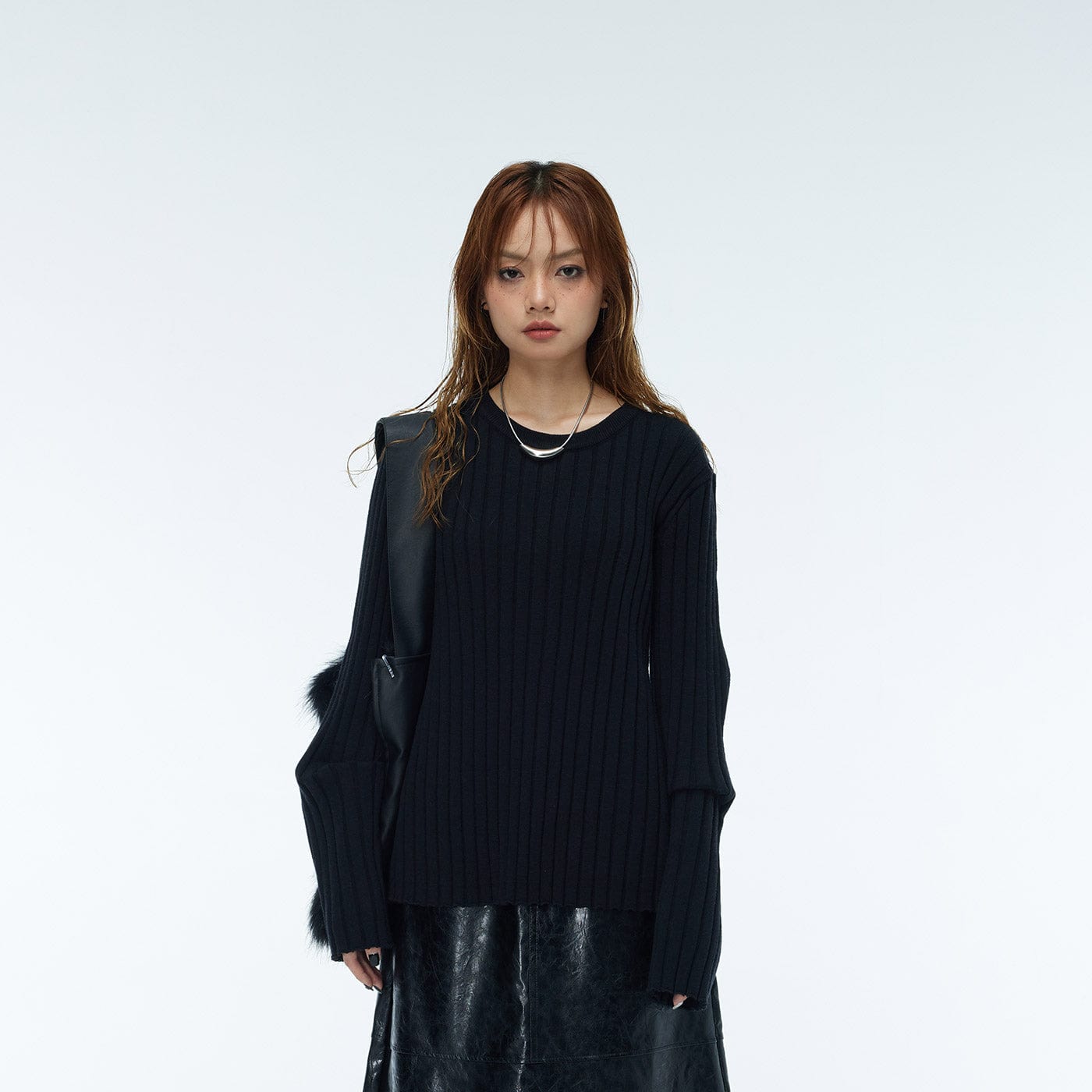 WHISTLEHUNTER Striped Logo Tag Slim-fit Sweater
