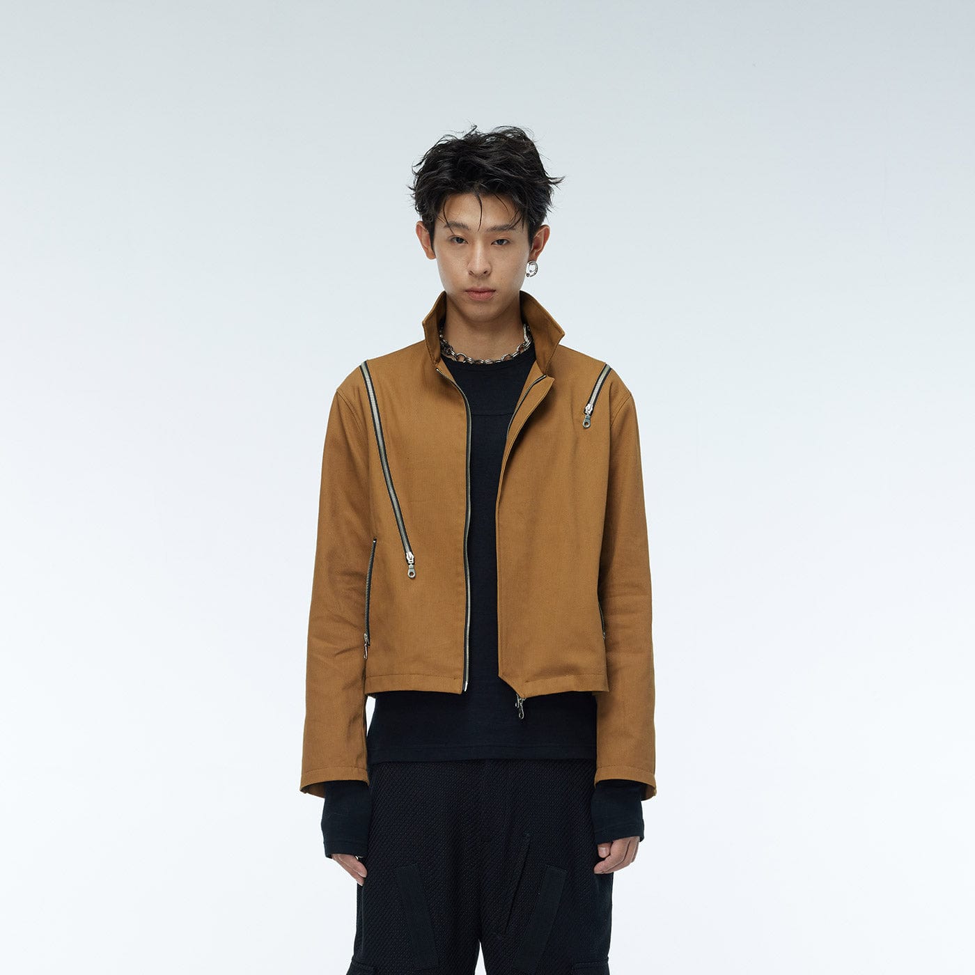 WHISTLEHUNTER Asymmetrical Zippers Jacket