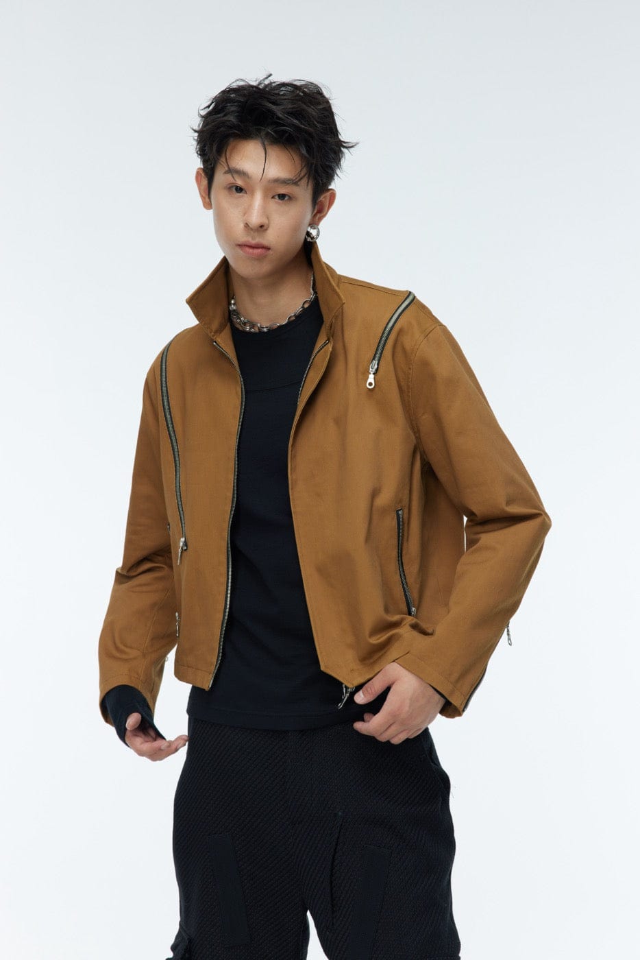 WHISTLEHUNTER Asymmetrical Zippers Jacket