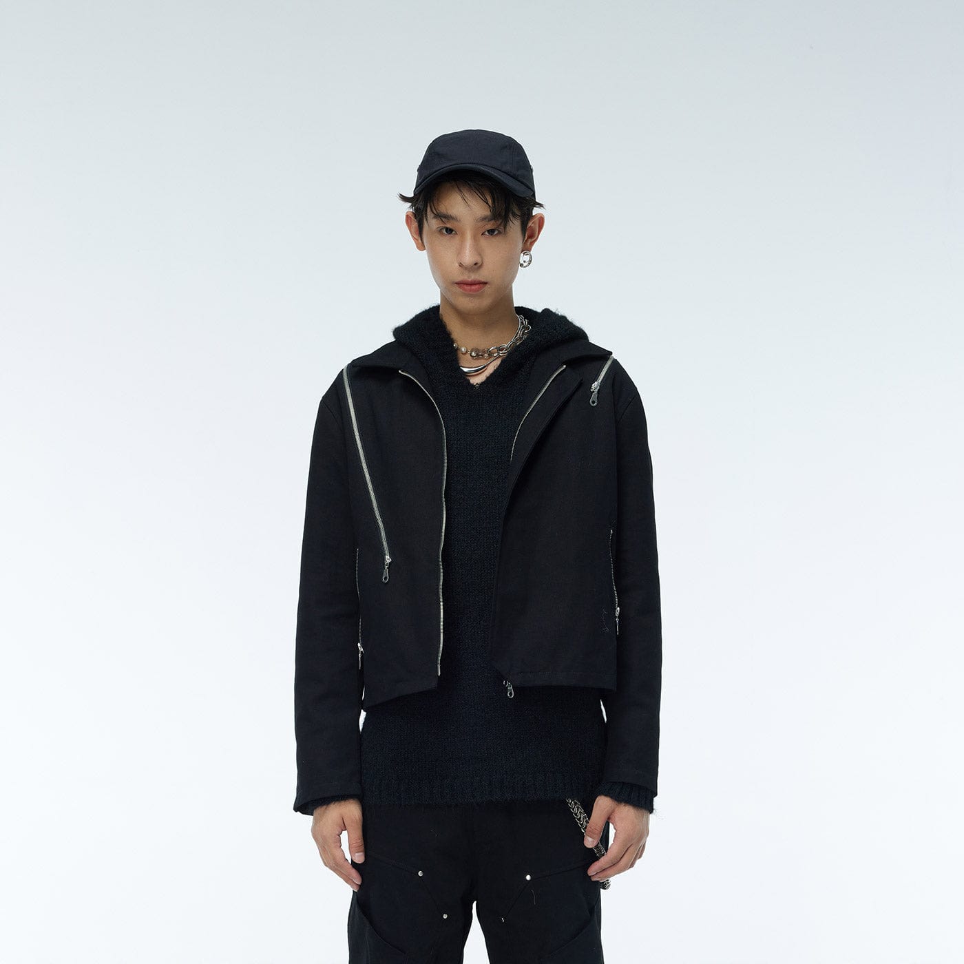 WHISTLEHUNTER Asymmetrical Zippers Jacket