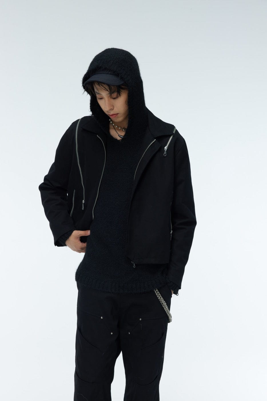 WHISTLEHUNTER Asymmetrical Zippers Jacket
