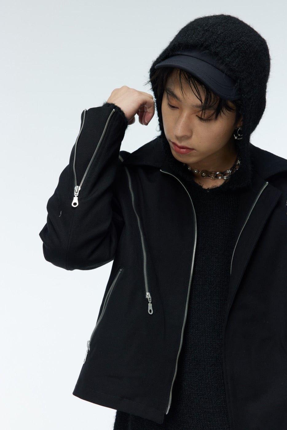 WHISTLEHUNTER Asymmetrical Zippers Jacket