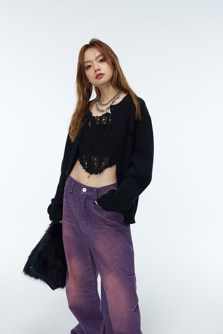 WHISTLEHUNTER Embroidered Logo Cardigan