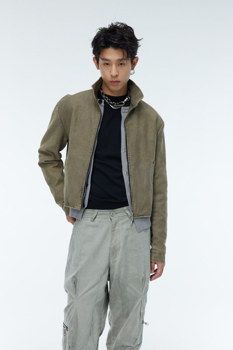 WHISTLEHUNTER Faded Cropped Jacket
