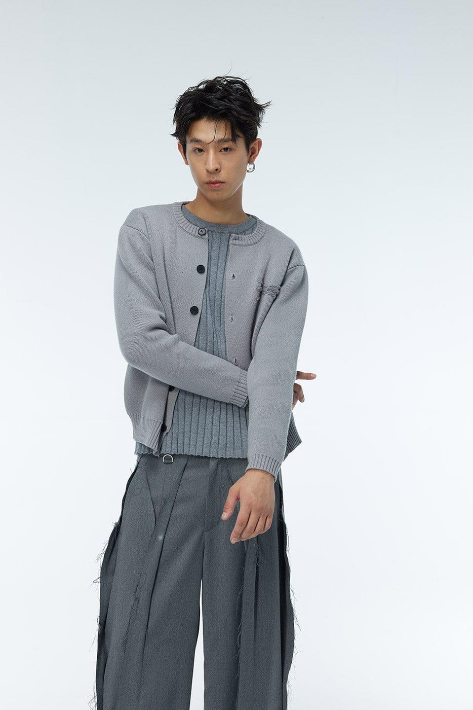 WHISTLEHUNTER Embroidered Logo Cardigan