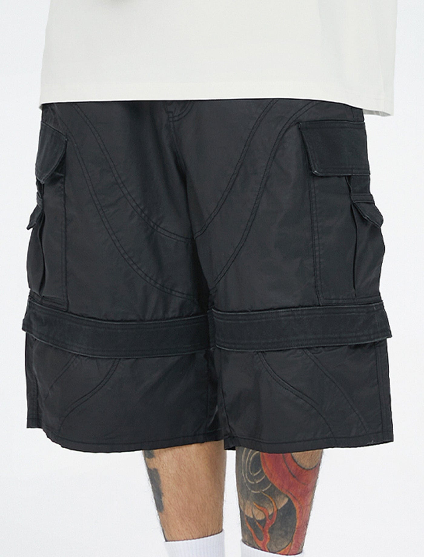 F2CE Spliced Big Pocket Waxed Shorts