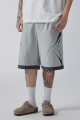 F2CE Contrast Panel Cut-Out Knee Shorts