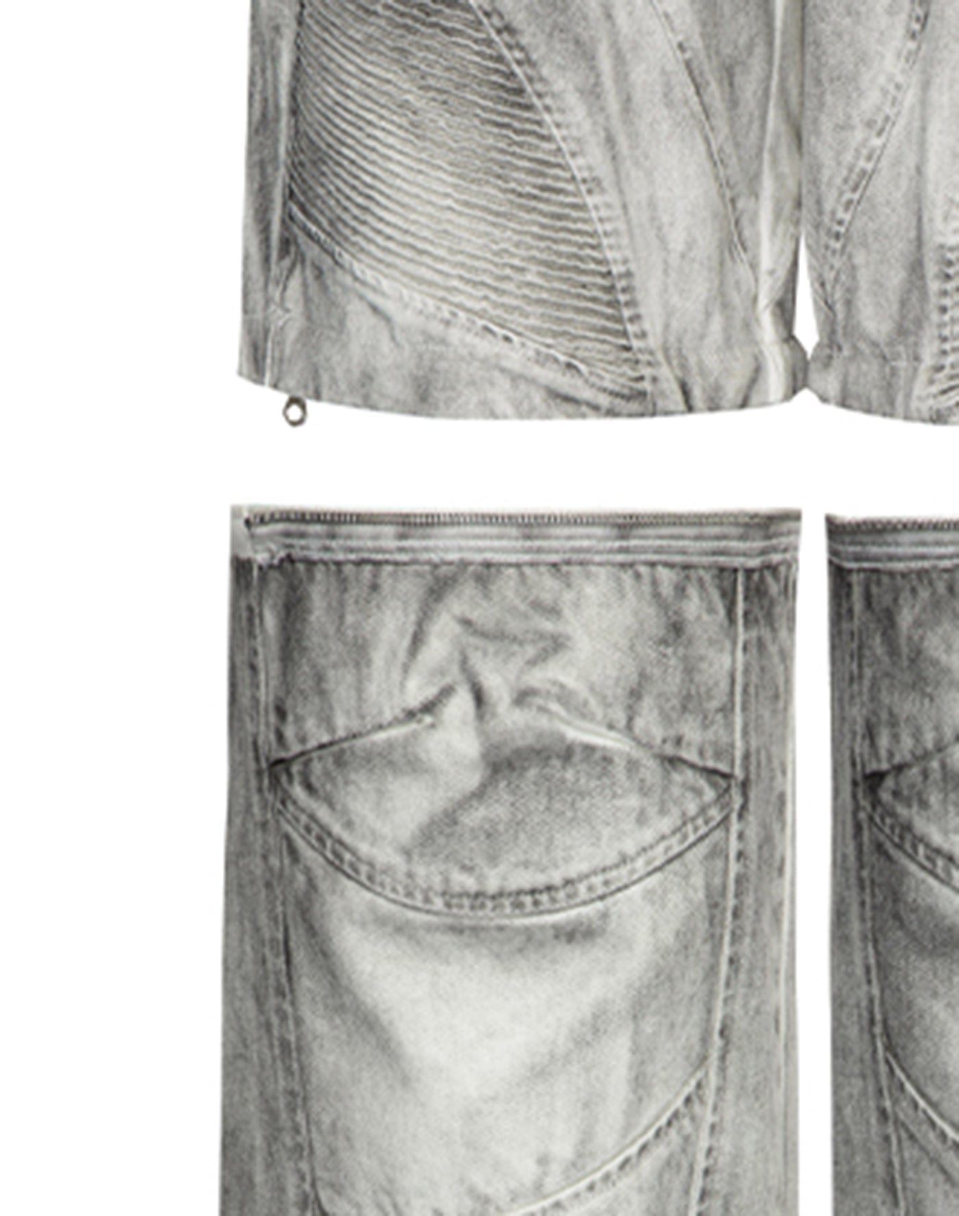 F2CE Distressed Detachable Parachute Pants