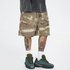 F2CE Retro Camo Multi Pocket Buckle Shorts