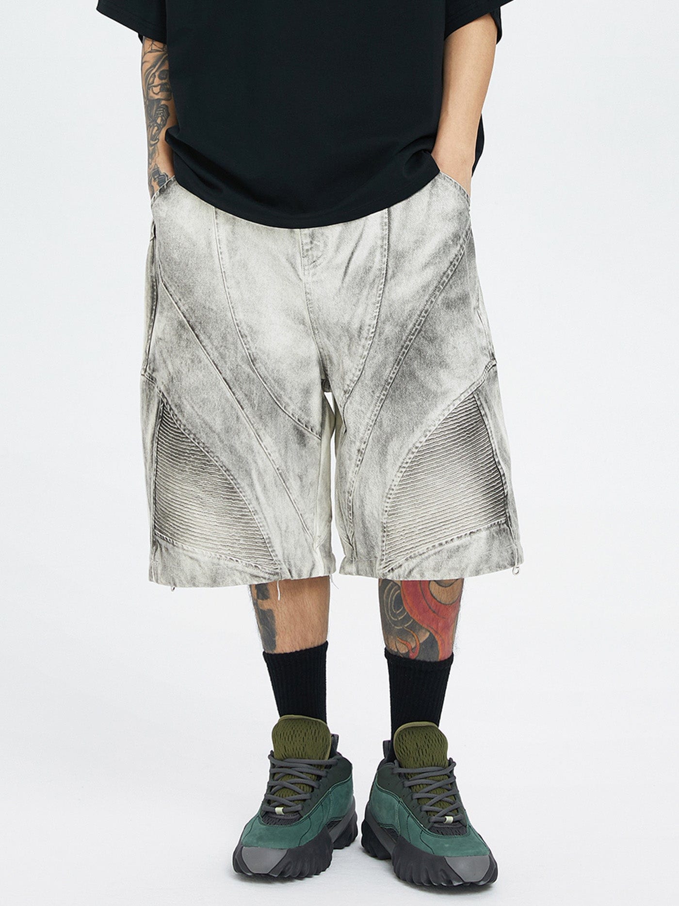 F2CE Distressed Detachable Parachute Pants