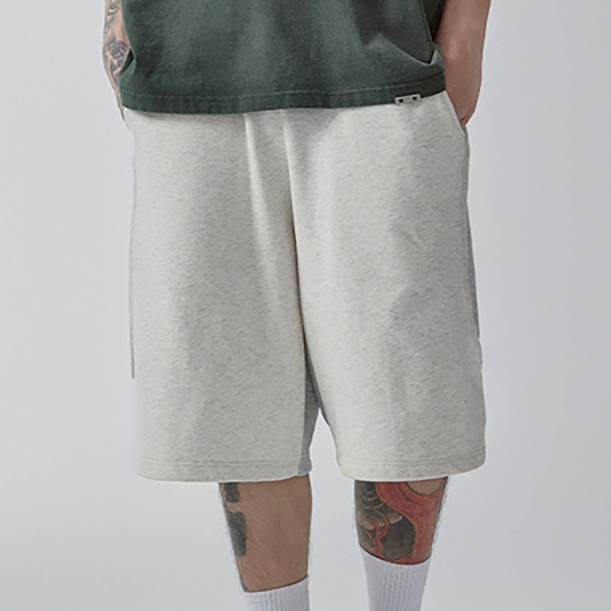 F2CE Curved Spliced Contrast Shorts