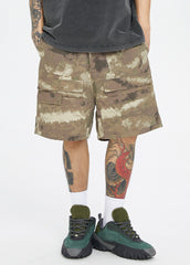 F2CE Retro Camo Multi Pocket Buckle Shorts