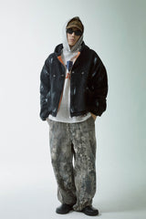 F2CE Brush-Paint Streak Hooded Jacket