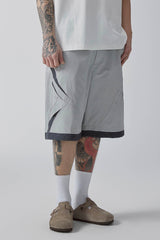 F2CE Contrast Panel Cut-Out Knee Shorts