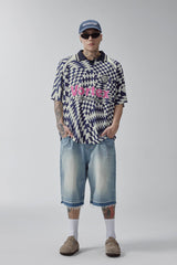 F2CE Psychedelic Checks Polo T-Shirt