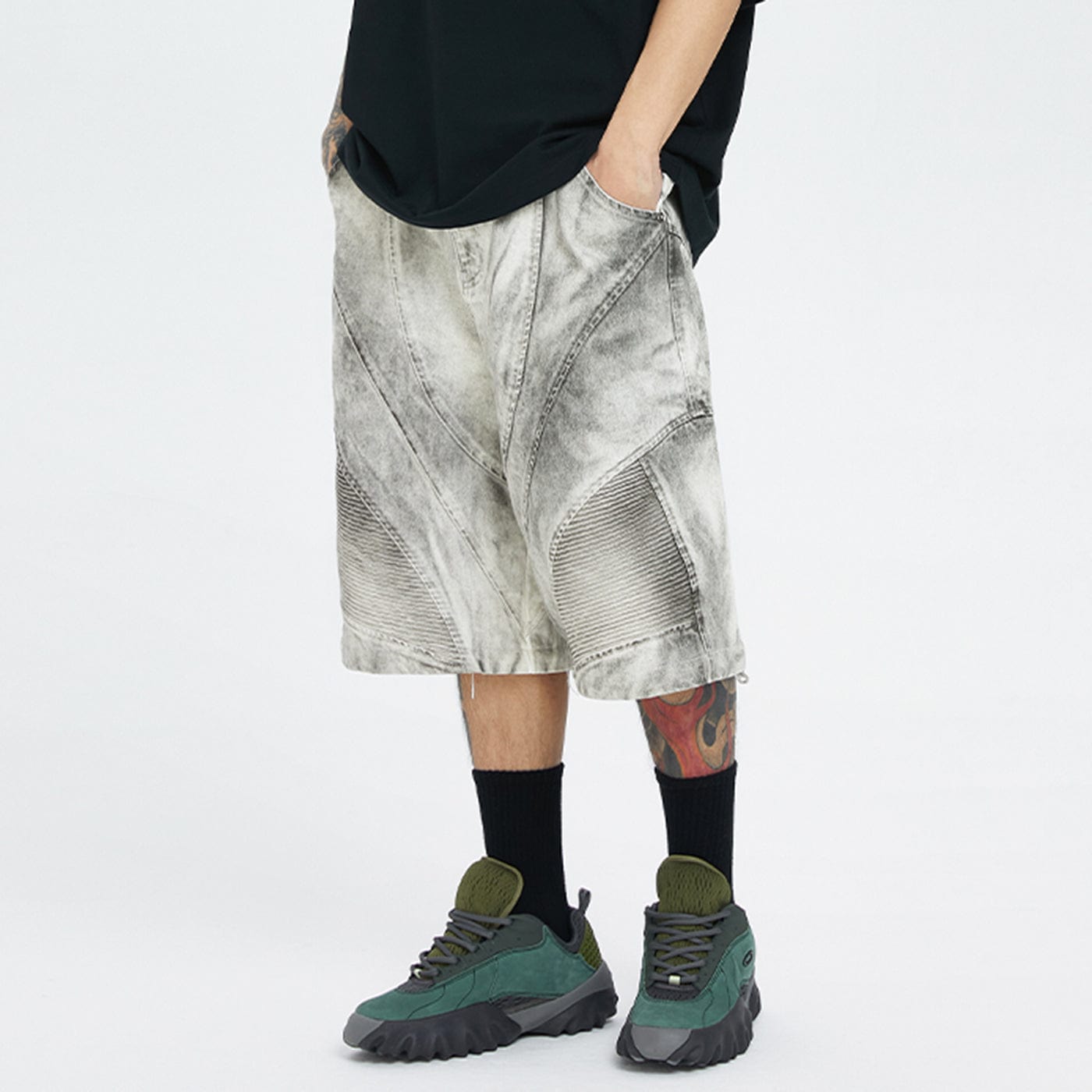 F2CE Distressed Detachable Parachute Pants