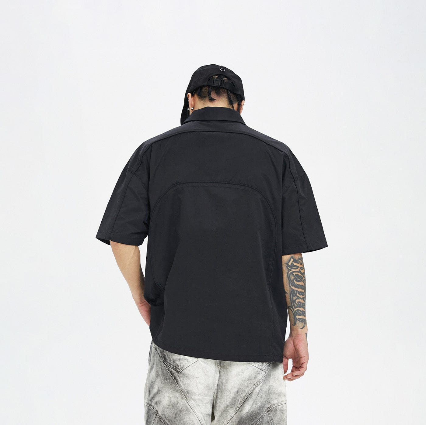 F2CE Spliced Metal Logo Half Shirt