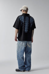 F2CE Distressed X-Ray Polo T-Shirt