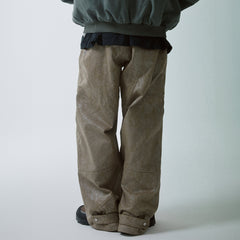 F2CE Distressed Paneled Waxed Pants