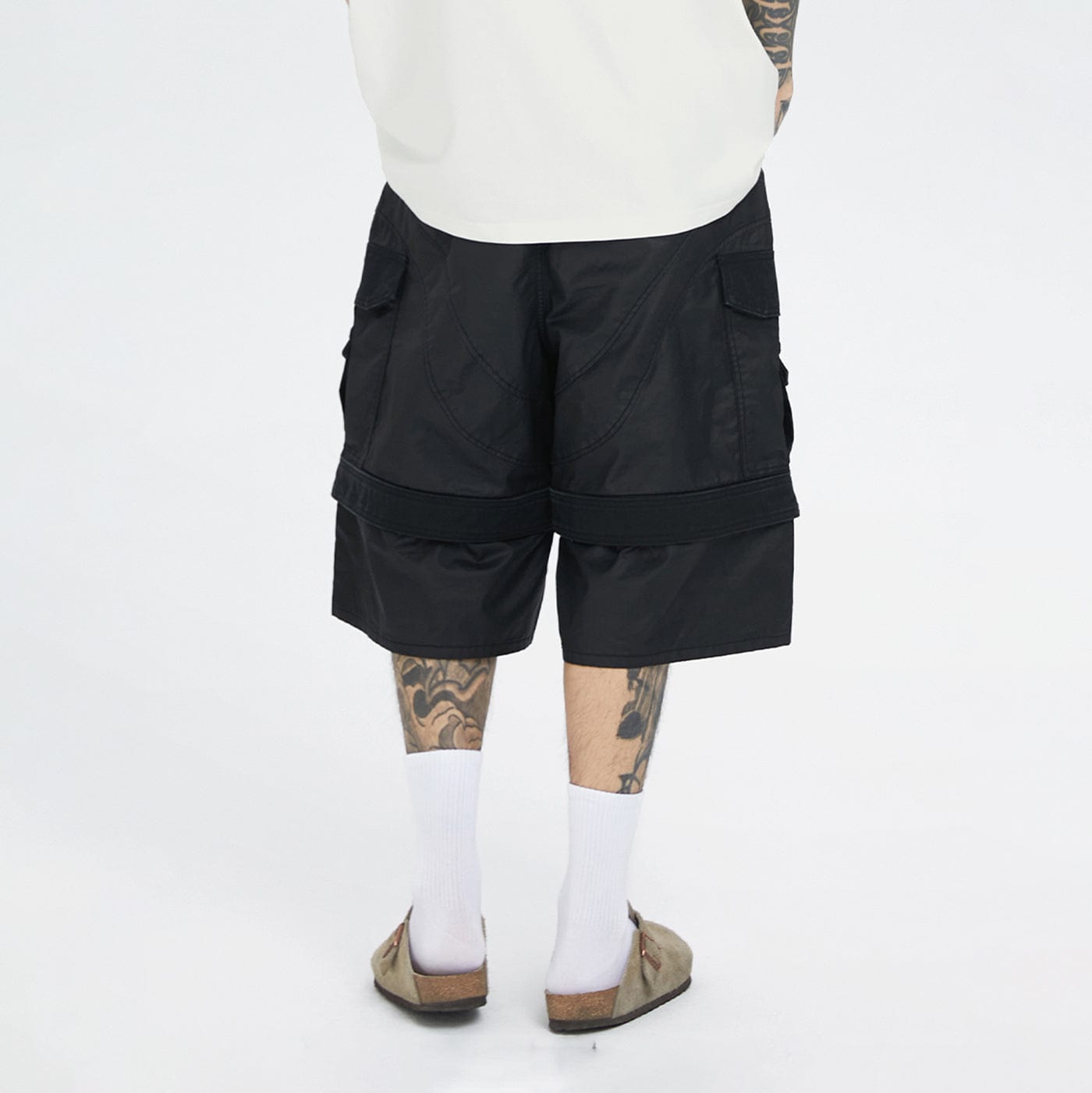 F2CE Spliced Big Pocket Waxed Shorts