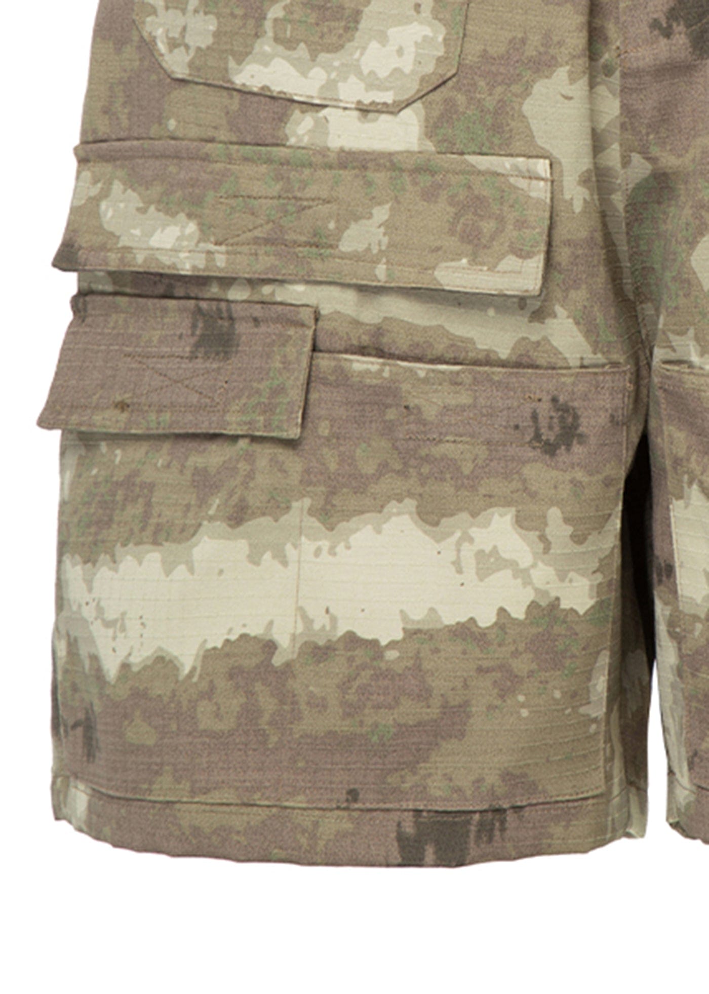 F2CE Retro Camo Multi Pocket Buckle Shorts