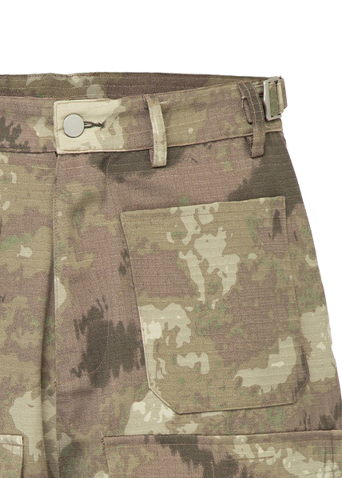F2CE Retro Camo Multi Pocket Buckle Shorts