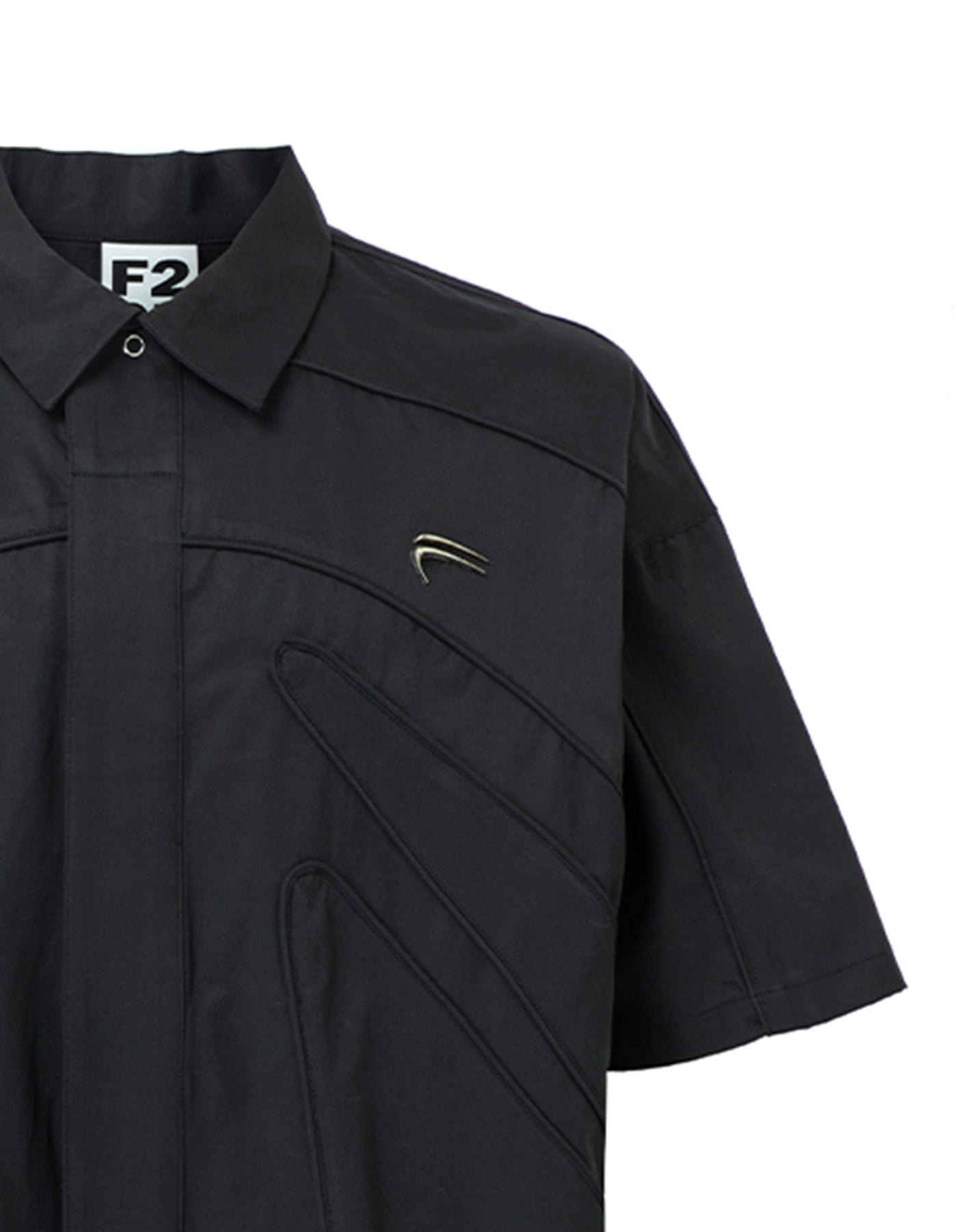 F2CE Spliced Metal Logo Half Shirt