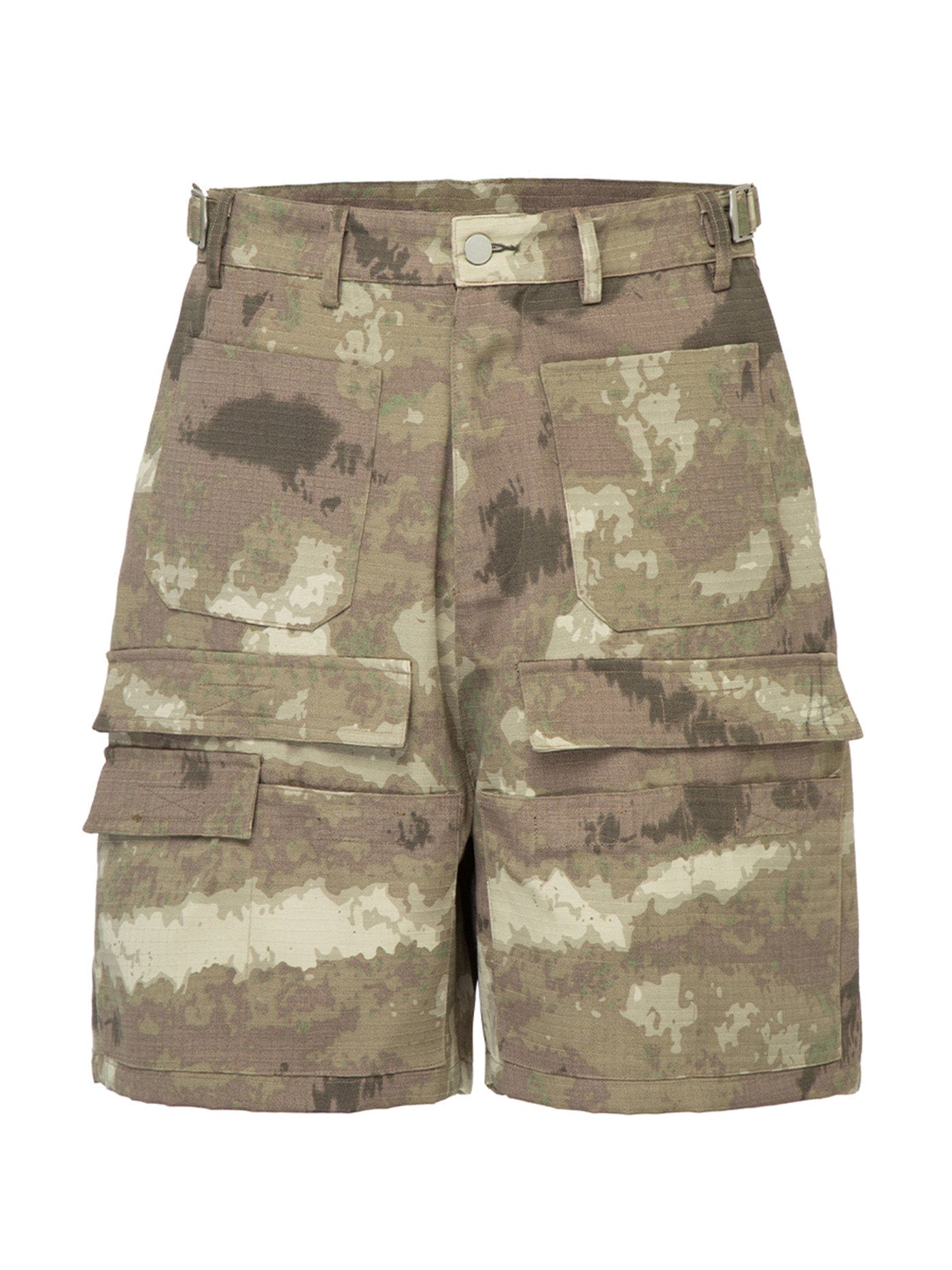 F2CE Retro Camo Multi Pocket Buckle Shorts