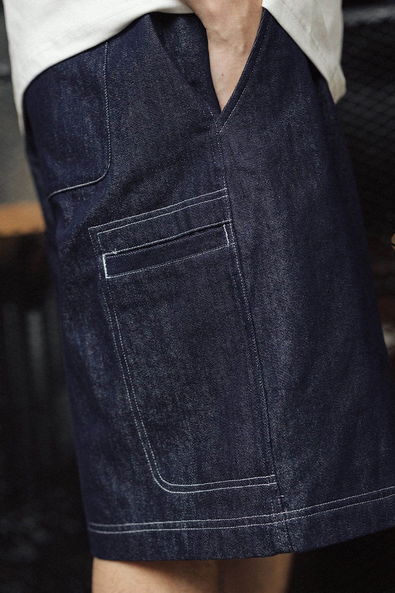 BANANA CLUB Essential Multi-Pocket Raw Shorts
