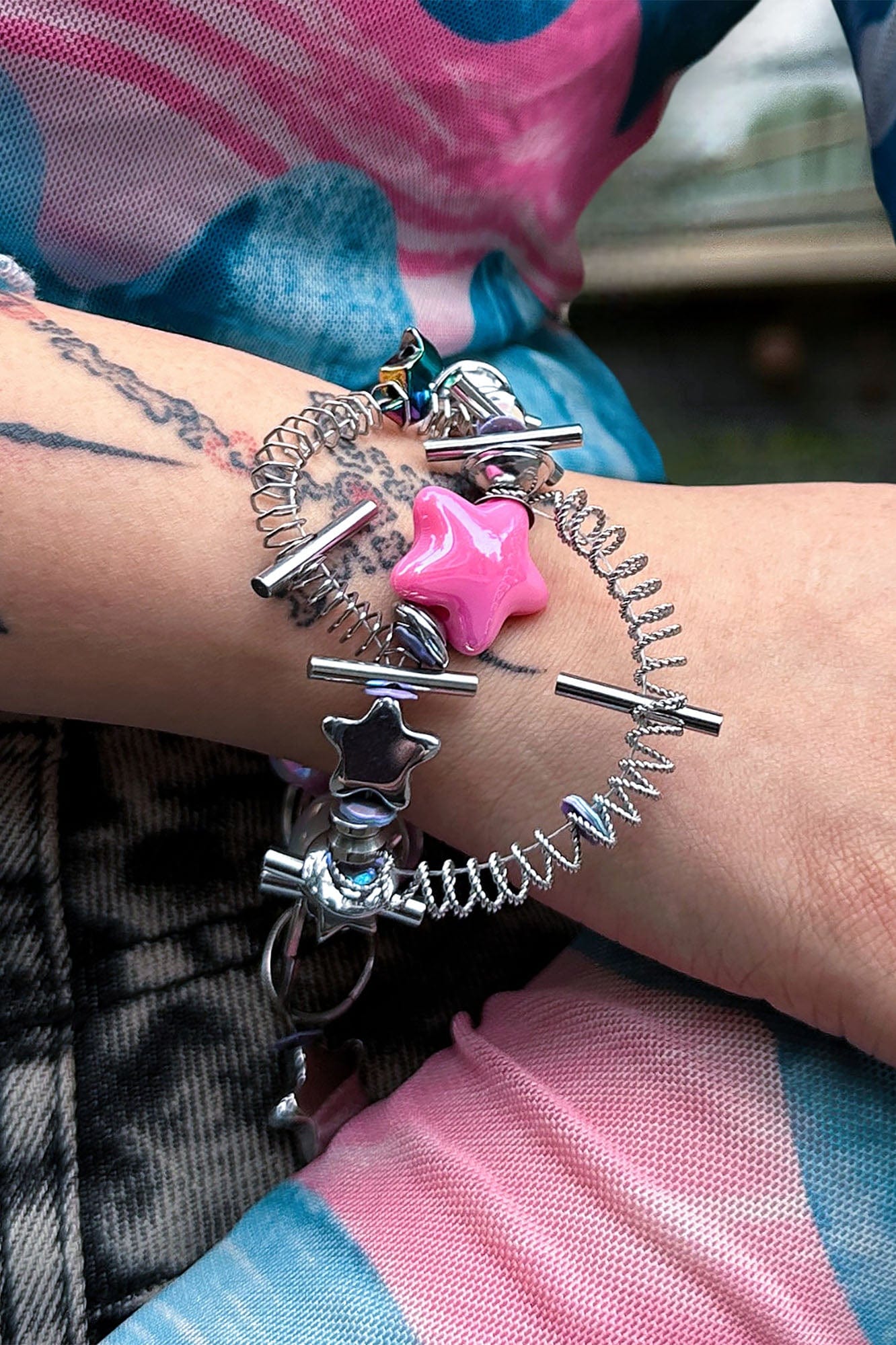 ILLUSORY Time Machine Mixed Beads Charm Bracelet