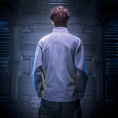 XIPHEVIL Mesh Paneled Tactical Turtleneck Sweatshirt Blue