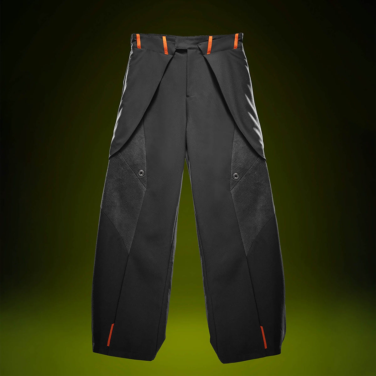 XIPHEVIL Mech Paneled Utility Wide-Leg Pants Black