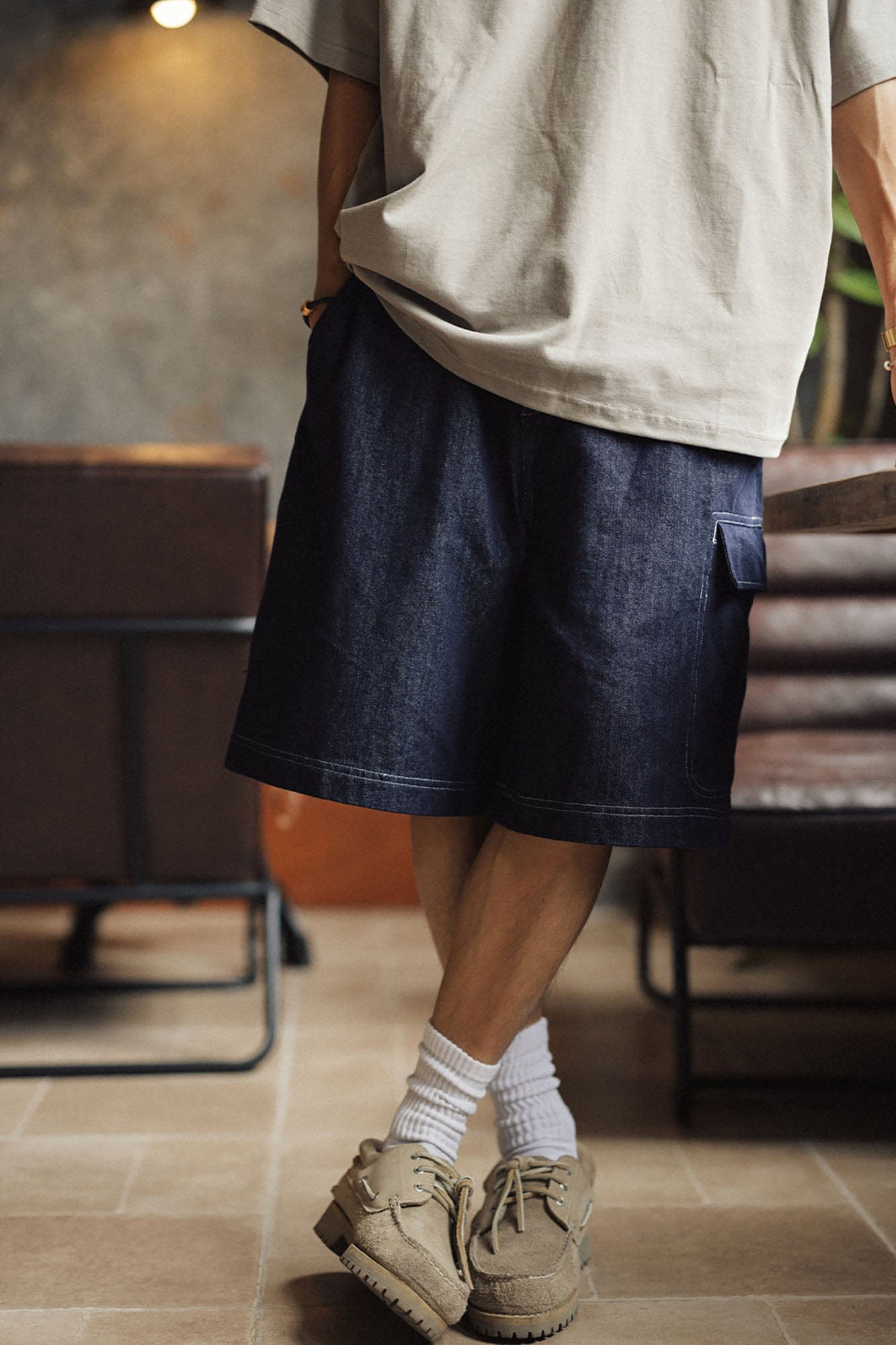 BANANA CLUB Essential Multi-Pocket Raw Shorts
