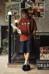 BANANA CLUB Newspaper Graphic Sorona Oversized T-Shirt