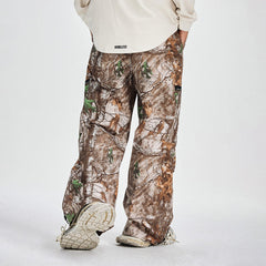 BONELESS Withered Leaves Crinkled Camo Cargo Pants