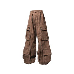 RELABEL Tie-Dye Multi-Pocket Pleated Straps Cargo