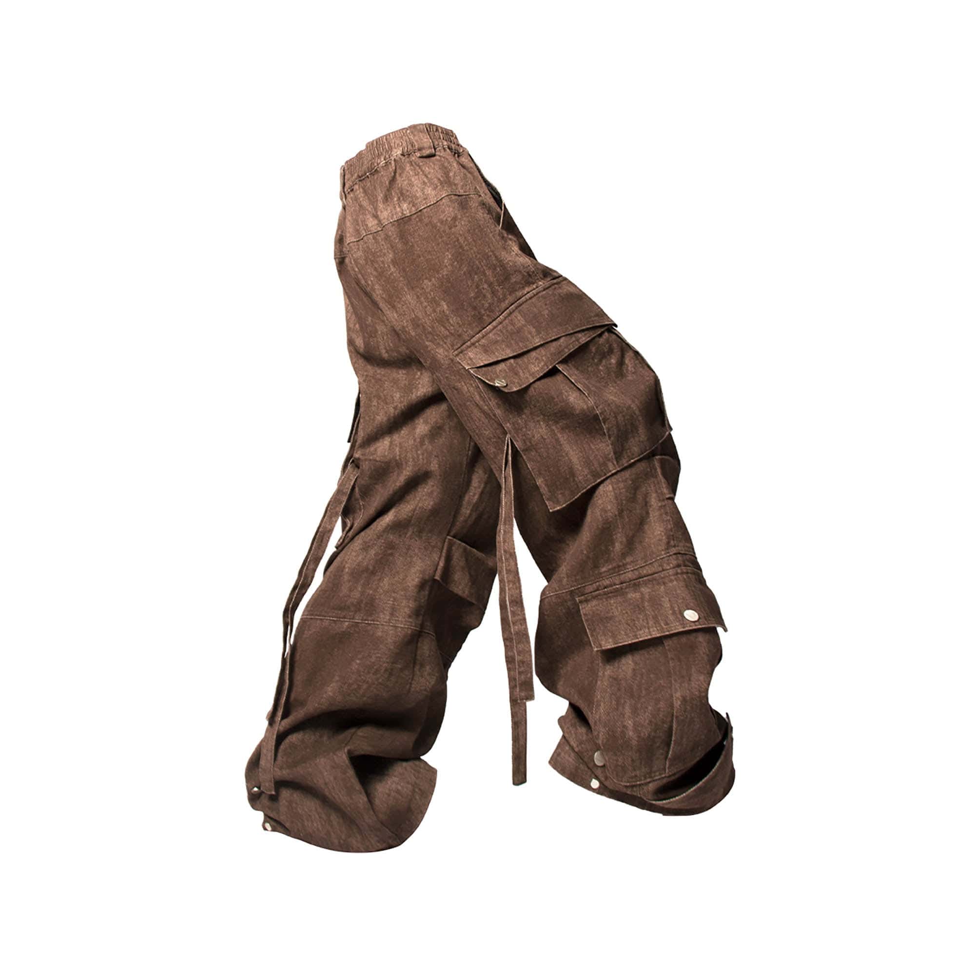 RELABEL Tie-Dye Multi-Pocket Pleated Straps Cargo